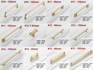 Alloy Art Deco Cabinet Pulls & Knobs - Gold Finish for Wardrobes - #2 - 128mm / 1pc