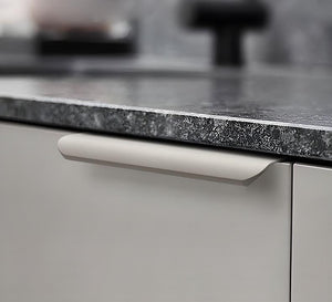 Alloy Cabinet Edge Pulls - Matte Gold Finish Decorative Hardware - Black 800mm / 1pc