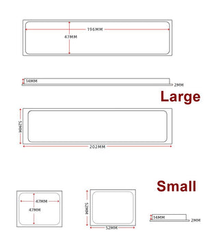 Alloy Flush Cabinet Pulls - Black Finish for Cabinets & Drawers - Gold Large / 1pc