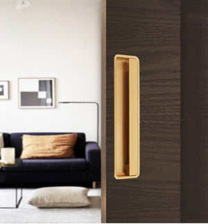 Alloy Flush Cabinet Pulls - Black Finish for Cabinets & Drawers - Black Large / 1pc