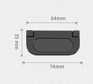 Alloy Flush Cabinet Pulls - Black Finish for Cabinets & Drawers - #1 Gold 24mm / 1pc
