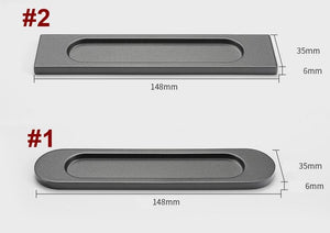 Alloy Flush Cabinet Pulls - Matte Gold Finish Decorative Hardware - #1 Gray / 1pc