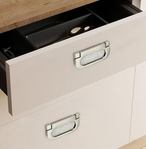 Alloy Geometric Cabinet Edge Pulls - Minimalist Furniture Hardware - #3 - 73mm / 1pc