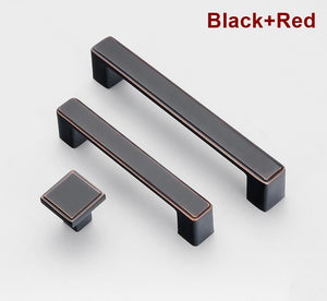 Alloy Geometric Cabinet Pulls & Knobs - Black Finish for Cabinets - 96mm Silver / 1pc