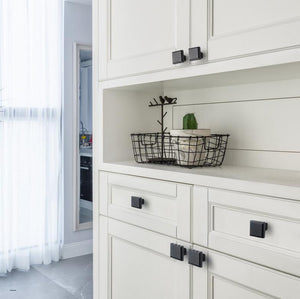 Alloy Geometric Cabinet Pulls & Knobs - Black Finish for Cabinets - 192mm Silver / 1pc