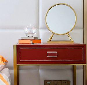 Alloy Geometric Cabinet Pulls & Knobs - Matte Gold Finish Hardware - #1 Orange/Gold / 1pc