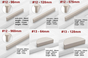 Alloy Geometric Cabinet Pulls & Knobs - Minimalist for Wardrobes - #3 - 96mm / 1pc