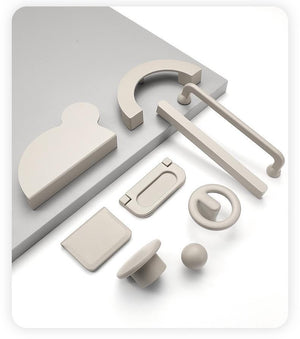 Alloy Geometric Cabinet Pulls & Knobs - Minimalist for Wardrobes - #4 - 128mm / 1pc