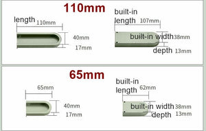 Alloy Minimalist Cabinet Pulls & Knobs - Black Finish for Cabinets - White 110mm / 1pc