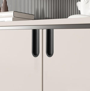 Alloy Minimalist Cabinet Pulls & Knobs - Black Finish for Cabinets - Gray 65mm / 1pc