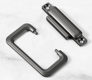 Alloy Minimalist Cabinet Pulls & Knobs - Black Finish for Cabinets - Silver / 1pc