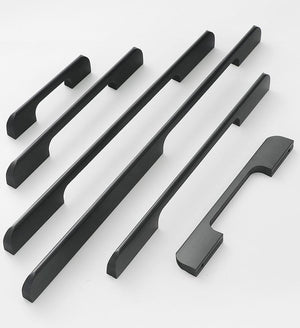 Alloy Minimalist Cabinet Pulls & Knobs - Black Finish for Cabinets - #4 Brass 150mm / 1pc