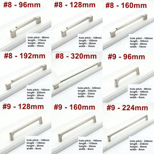 Alloy Minimalist Cabinet Pulls & Knobs - Brushed Nickel Finish - #4 - 32mm / 1pc