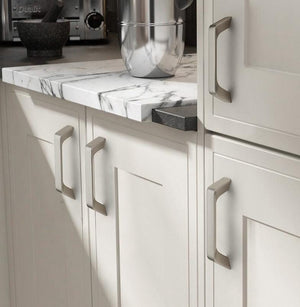 Alloy Minimalist Cabinet Pulls & Knobs - Brushed Nickel Finish - #6 - 128mm / 1pc