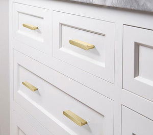 Alloy Minimalist Cabinet Pulls & Knobs - Matte Gold Finish Hardware - Brass 416mm / 1pc