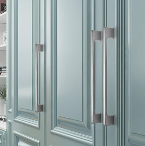 Alloy Minimalist Cabinet Pulls & Knobs - Matte Gold Finish Hardware - #2 Gray 192mm / 1pc