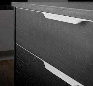 Alloy Minimalist Cabinet Pulls & Knobs - White Finish for Cabinets - 2500mm / 1pc