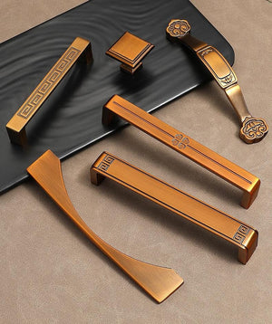 Alloy Oriental Cabinet Pulls & Knobs - Bronze Finish for Cabinets - #4 - 128mm / 1pc