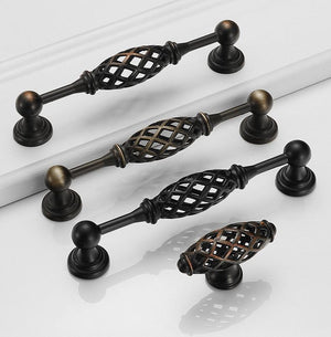 Alloy Ornate Cabinet Pulls & Knobs - Antique Bronze Finish Hardware - view 8