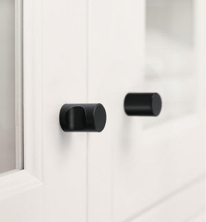 Alloy Round Cabinet Pulls & Knobs - Black Finish for DIY Projects - #6 / 1pc