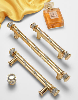 Alloy Round Cabinet Pulls & Knobs - Gold Finish Furniture Hardware - Round / 1pc