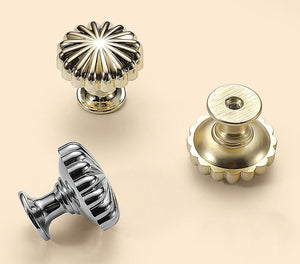 Alloy Round Cabinet Pulls & Knobs - Light Gold Finish for Cabinets - 128mm Silver / 1pc