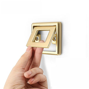 Alloy Square Flush Cabinet Pulls - Light Gold Finish for Cabinets - #1 Gold 64mm / 1pc