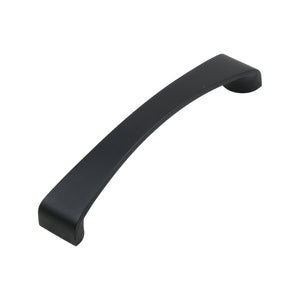 Black arched flat bar pull, 128 mm, option No. 1.