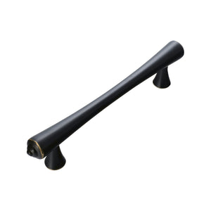 Black bronze tapered bar pull, 128 mm.