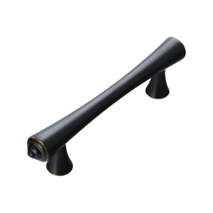 Black bronze tapered bar pull, 96 mm.