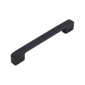 Black straight bar pull with square ends and a slim highlighted edge, 160 mm, option No. 3.