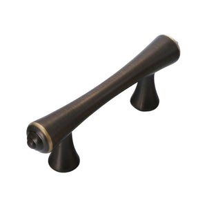 Coffee bronze tapered bar pull, 64 mm.