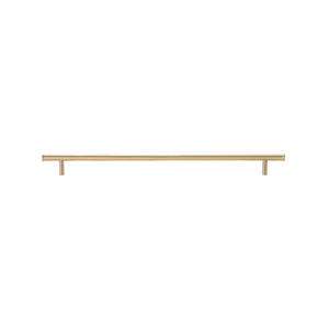 Slender gold-tone bar pull with straight posts, 320 mm, option No. 8.