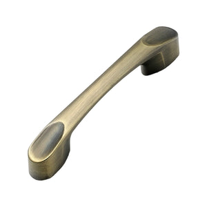 Smooth, gently curved bar pull with rounded end mounts, variant #13, 64 mm.