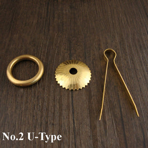 Brass Floral Door Knocker Ring Pulls - Antique Bronze Finish - Screw #1 35mm Brass / 10pcs