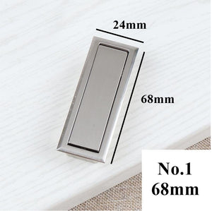 Brass Floral Door Knocker Ring Pulls - Steel Finish for Wardrobes - No.2 - 59mm / 1pc