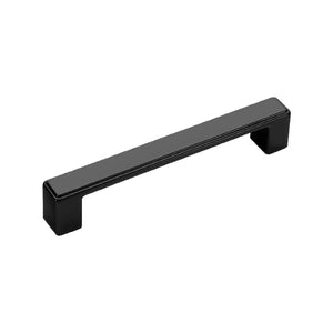 Metal cabinet bar pull, 128 mm black.