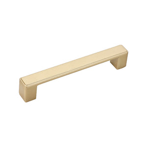 Metal cabinet bar pull, 128 mm gold.