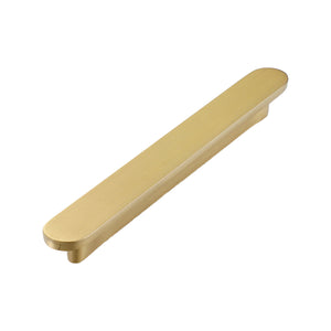 Solid brass cabinet finger pull, style #22, 128 mm.