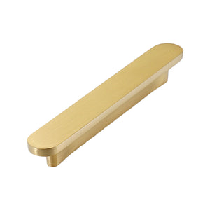 Solid brass cabinet finger pull, style #22, 96 mm.