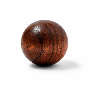Round walnut wood cabinet knob, style #1 (30 mm).