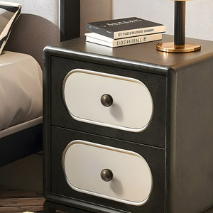 Bronze-finish solid brass round cabinet knob, style #6 shown in a styled setting.