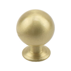 Brass-tone spherical cabinet knob, option No. 5.