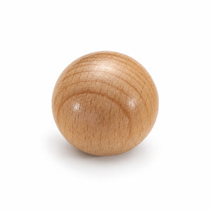 Beech wood ball cabinet knob, 40 mm option.