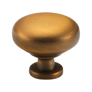 Copper-tone rounded cabinet knob, option No. 4.