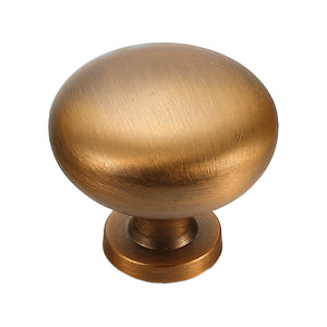 Smooth domed round cabinet knob on a circular base, variant #2.