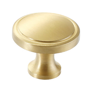 Solid brass cabinet knob, style #8.