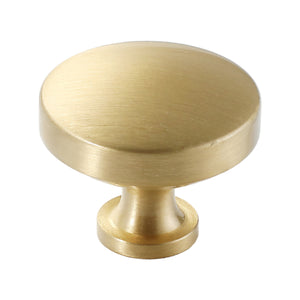 Solid brass cabinet knob, style #9.