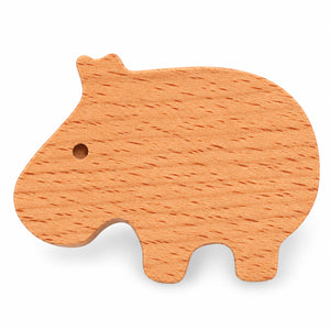 Capybara-shaped wood cabinet knob or wall hook, style #7.