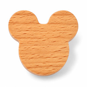Mouse-shaped wood cabinet knob or wall hook, style #4.